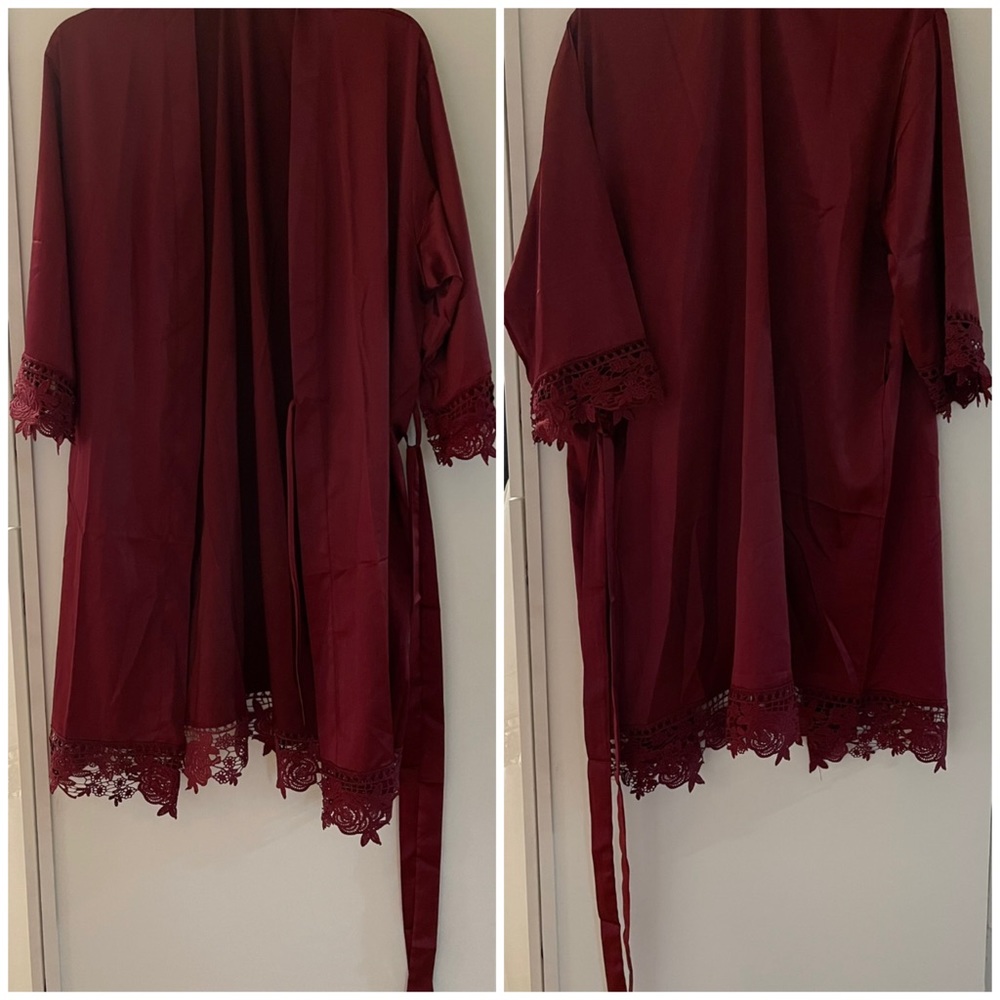 Burgundy Lace Robes